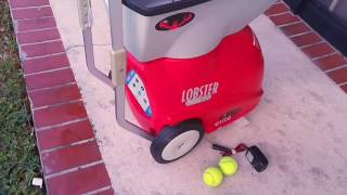 Lobster Elite Grand V Portable Tennis Ball Machine,