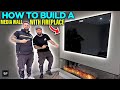 How To Build A Media Wall With Fireplace