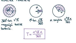 10/T Körív hossza, körcikk területe