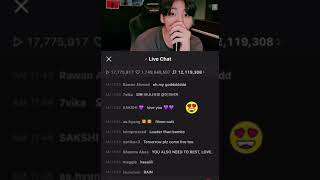 Jungkook responded to my message on his live!! 😱#bts #jungkook #vlive #shorts #rain