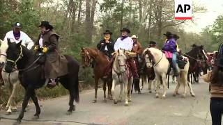 Approximately 3,000 trail riders met in Houston's Memorial Park Friday, concluding treks from variou