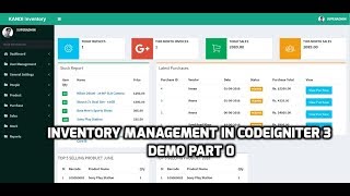 Inventory Management System in Codeigniter - Demo part 0
