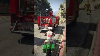 Nunca Sigas a Bomberos en GTA 5...