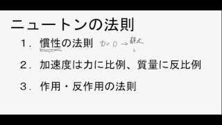 ニュートンの法則（運動の３法則） by.大学の物理学