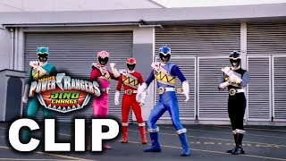 Power Rangers Dino Charge - Rangers First Full Team Morph ('Past, Present, And Fusion' Episode)