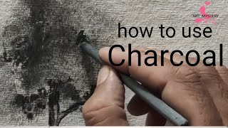 How to use charcoal sticks | drawing Tree with charcoal sticks | Charcoal sticks drawing