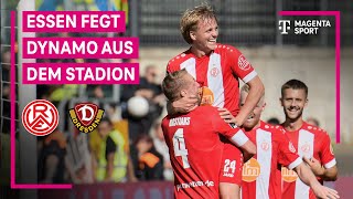 Rot-Weiss Essen - SG Dynamo Dresden, Highlights mit Live-Kommentar | 3. Liga | MAGENTA SPORT