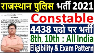 Rajasthan Police Constable Recruitment 2021 Notice ¦¦ Rajasthan Police Constable Vacancy 2021 Form