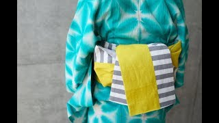 【帯結び】浴衣・着物におすすめな「リボン返し結び」の結び方（半幅帯）