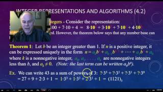 Section 4.2 Integer Representations and Algorithms