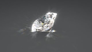 Beautiful Shiny Sparkling Diamond Crystal Rotates Reflecting Light 4K Background VJ Video Effect