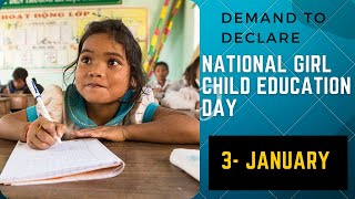 #shorts National Girl Child Education Day 3January#shorts National And International Days and Events