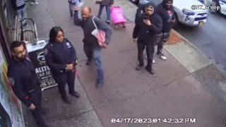 Shocking  shows suspect assaulting NYPD officer in the Bronx