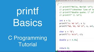 printf Basics | C Programming Tutorial