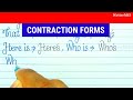 some important contraction forms learn grammar in english handwriting for beginners writerm43