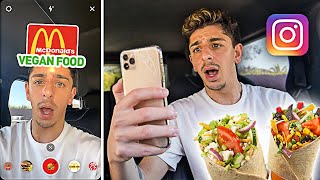 Letting INSTAGRAM FILTERS Decide What I Eat for 24 HOURS!!