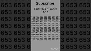 Can You Find This Number 635 #shorts #viral #trending