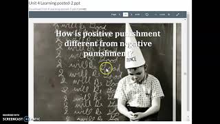 Operant Conditioning and Punishment