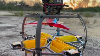 Test Flight - Monocopter with thrust vectoring