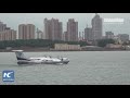 china developed ag600 amphibious aircraft succeeds in maiden flight over sea