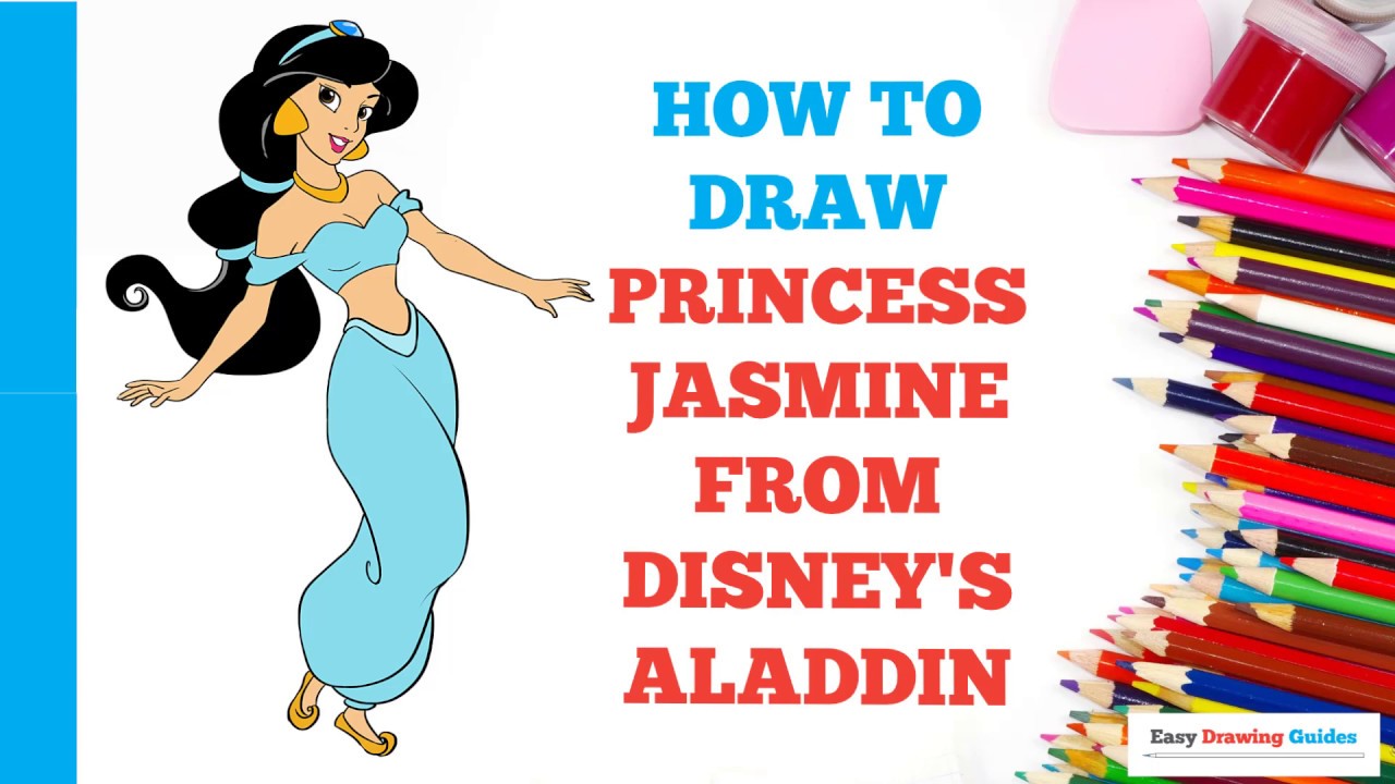 How To Draw Princess Jasmine From Disney S Aladdin In A Few Easy Steps