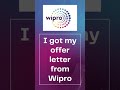 wipro offer letter 2022 wipro elite national talent hunt 2022