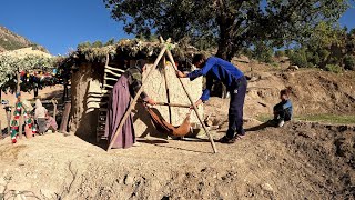 Milking the sheep and preparing: butter: buttermilk: our nomadic hut...