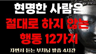 현명한 사람은 절대로 하지않는 행동 12가지/독하게 살아라 어차피 인생은 혼자다/ 고독하라 / 자면서 듣는 부처님 말씀 4시간 지혜/오디오북/ 철학