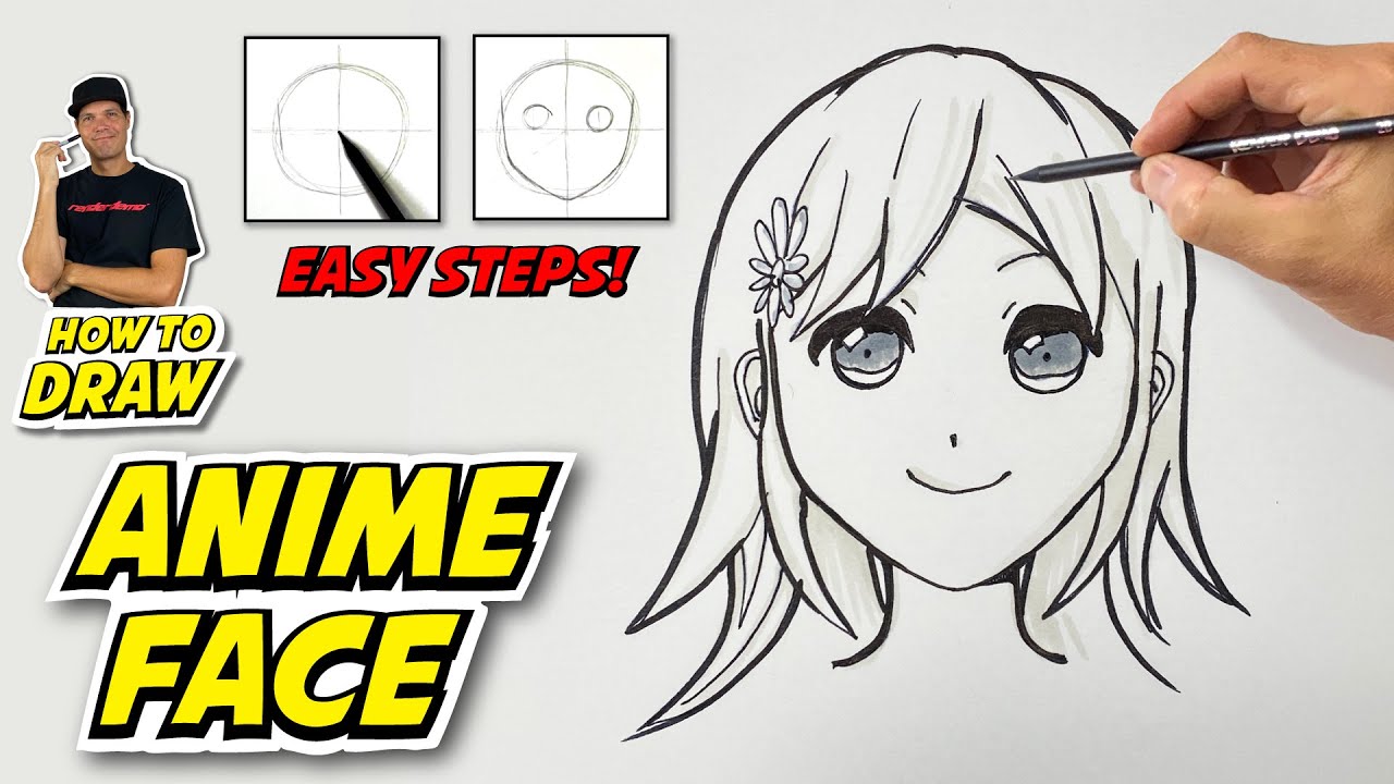 How To Draw Anime Face Anime Drawing Tutorial For Beginners Youtube