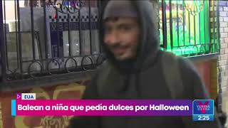 Balean a una niña de 7 años mientras pedía dulces en Halloween | Noticias con Yuriria Sierra