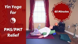 Yin Yoga for PMS, PMT & Hormone Imbalance | Yoga for Tension, Cramps & Bloating {65 mins}