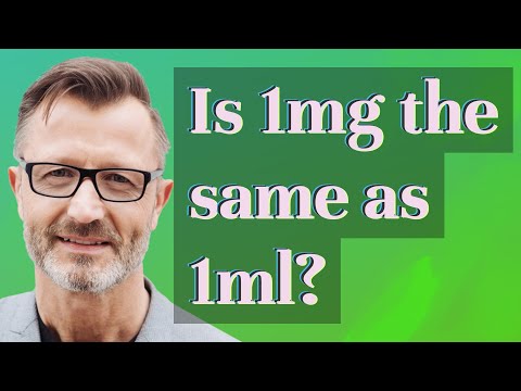 Is mg the same as mL?