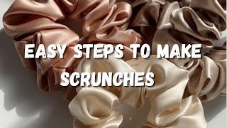 DIY Satin Scrunchies .How To Make Scrunchies for sale. How To Make A Scrunches At Home.