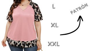 LADIES BLOUSE PATTERN SIZES   L ,    XL ,    XXL