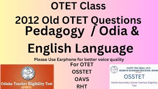 2012 Old OTET Questions Discussion