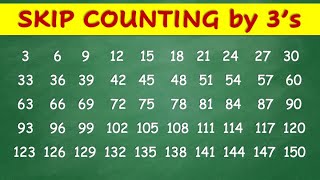 Skip Counting by 3 | Skip Counting by 3 to 150
