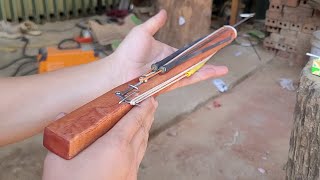 Make and test mini spear gun.|| How to make spear Gun