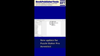 Create Acrostic Crossword puzzles with a random secret word, using Puzzle Maker Pro - Acrostic Colum