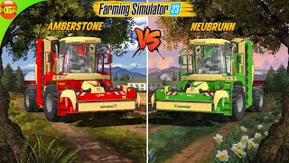 Cutting Grass With New Self Propelled Mower | Neubrunn vs Amberstone | Fs23