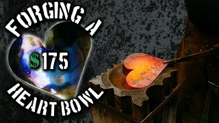 Forging a $175 Steel Heart Bowl (Blacksmithing Projects that Sell)