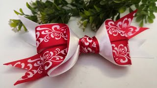 how to make ribbon hair bows # 6 / hair bow clips making tutorial / DIY 简易蝴蝶结发夹教学 # 6