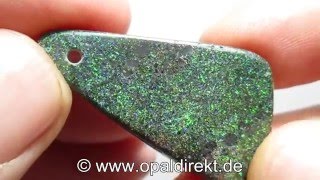 Andamooka black Matrixopal, Opal mit Bohrung 003392 b