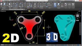 AUTOCAD 2D PRACTICE DRAWING EXERCISE 7 BASIC TUTORIAL FOR BEGINNERS