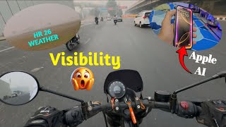 Itni Kam Visibility 😱 || Finally Get Apple AI Features 😍 || Gurgaon HR26 ka Weather ⚠️ || Rishu||