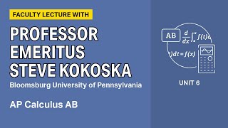 Unit 6: AP Calculus AB Faculty Lecture with Professor Emeritus Steve Kokoska