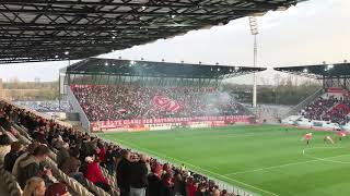 Niederrheinpokal - Halbfinale 2018/2019 - Rot Weiß Essen gg KFC Uerdingen - Choreografie \u0026 Pyro