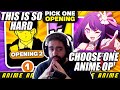 CHOOSE ONE ANIME OP | THIS IS SO HARD | PePezin Reacts