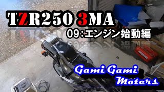 TZR250再生記録09やっとガソリンいれたのにおもらしとエンジン不調の原因調査にまた時間を取られる始末だ