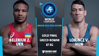 GOLD GR - 87 kg: Z. BELENIUK (UKR) v. V. LORINCZ (HUN)