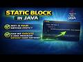 static block in java| static keyword | how to use static block in java tutorial